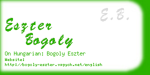 eszter bogoly business card